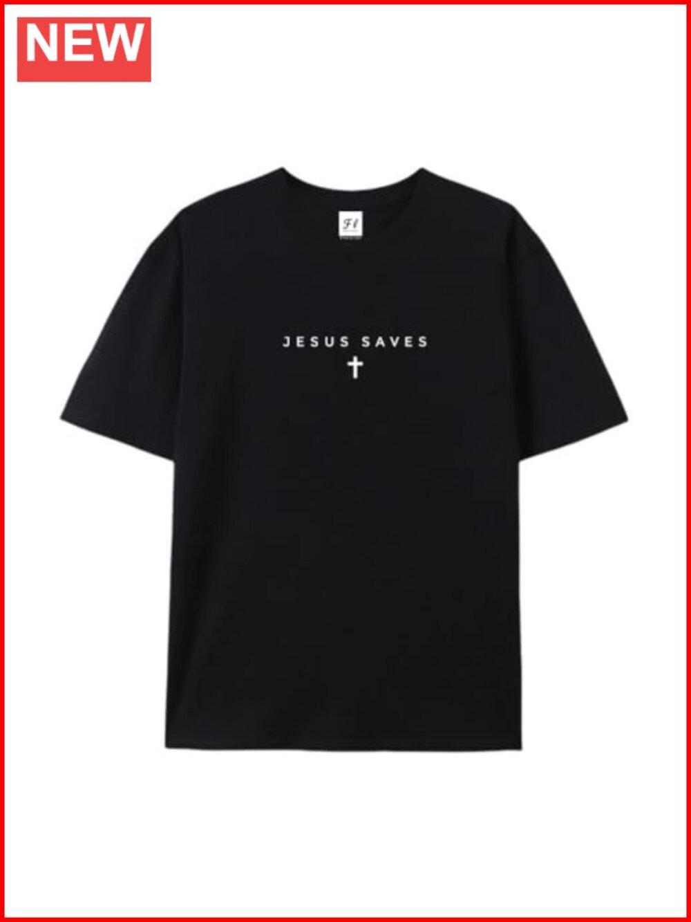 Christian Jesus Saves Cross T Shirt Minimal Religious Faith Tee